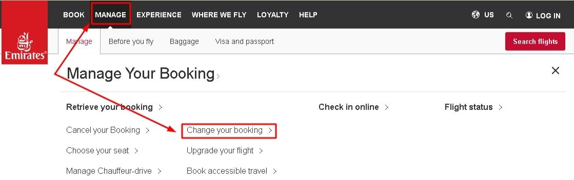 Flight Change On Emirates Airlines Online