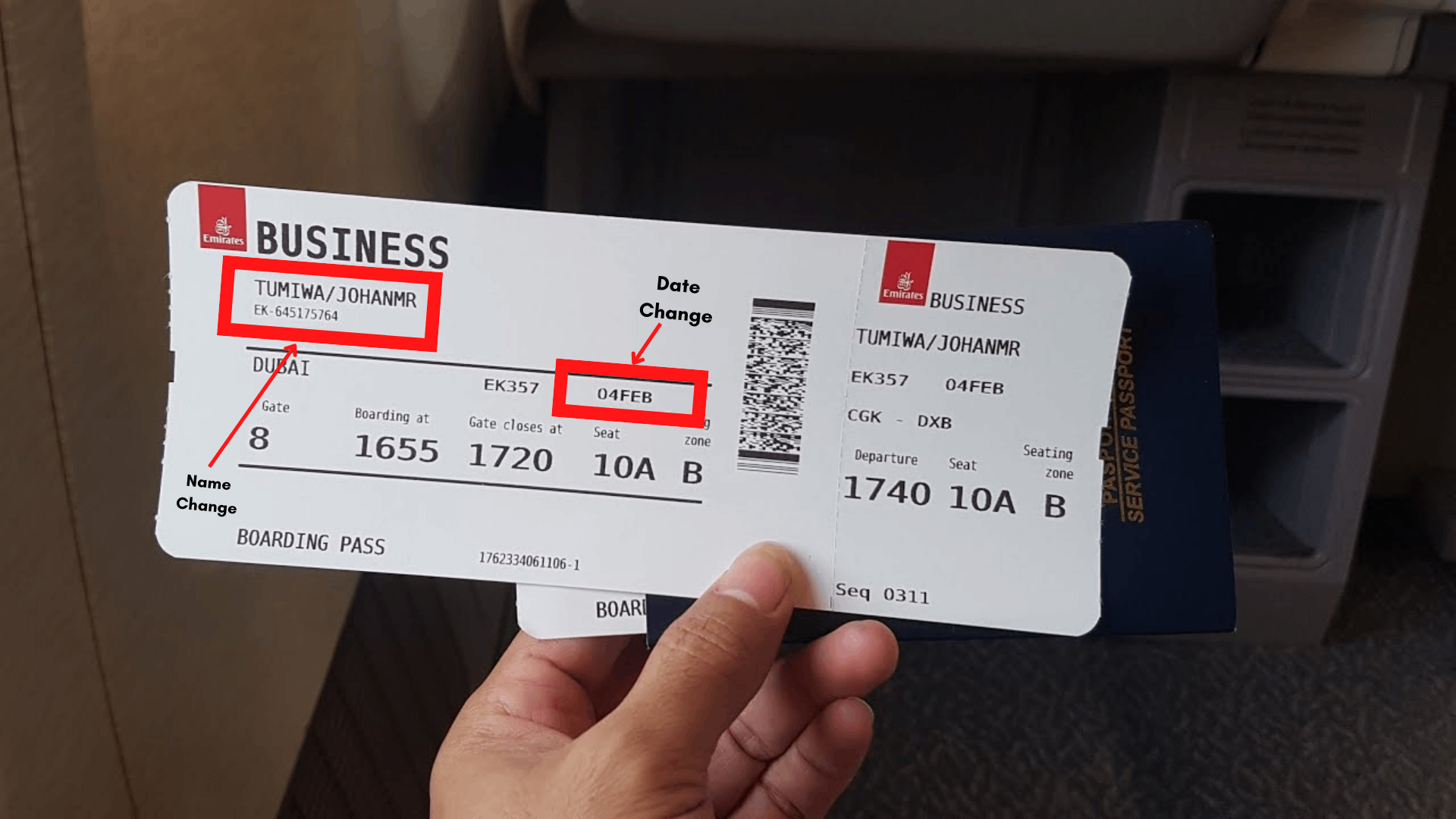 Emirates Airlines Ticket Date Change