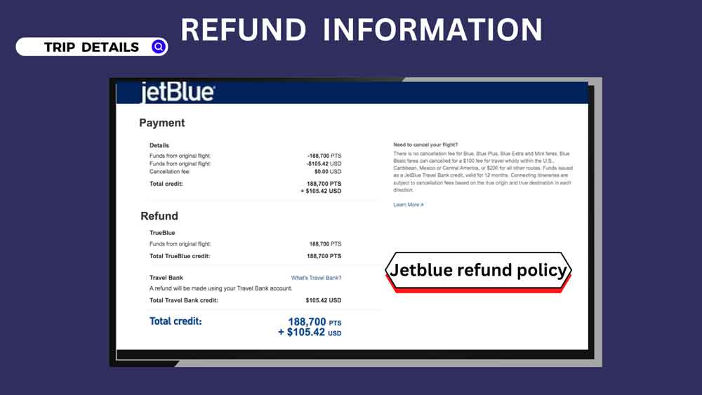 JetBlue refund Policy