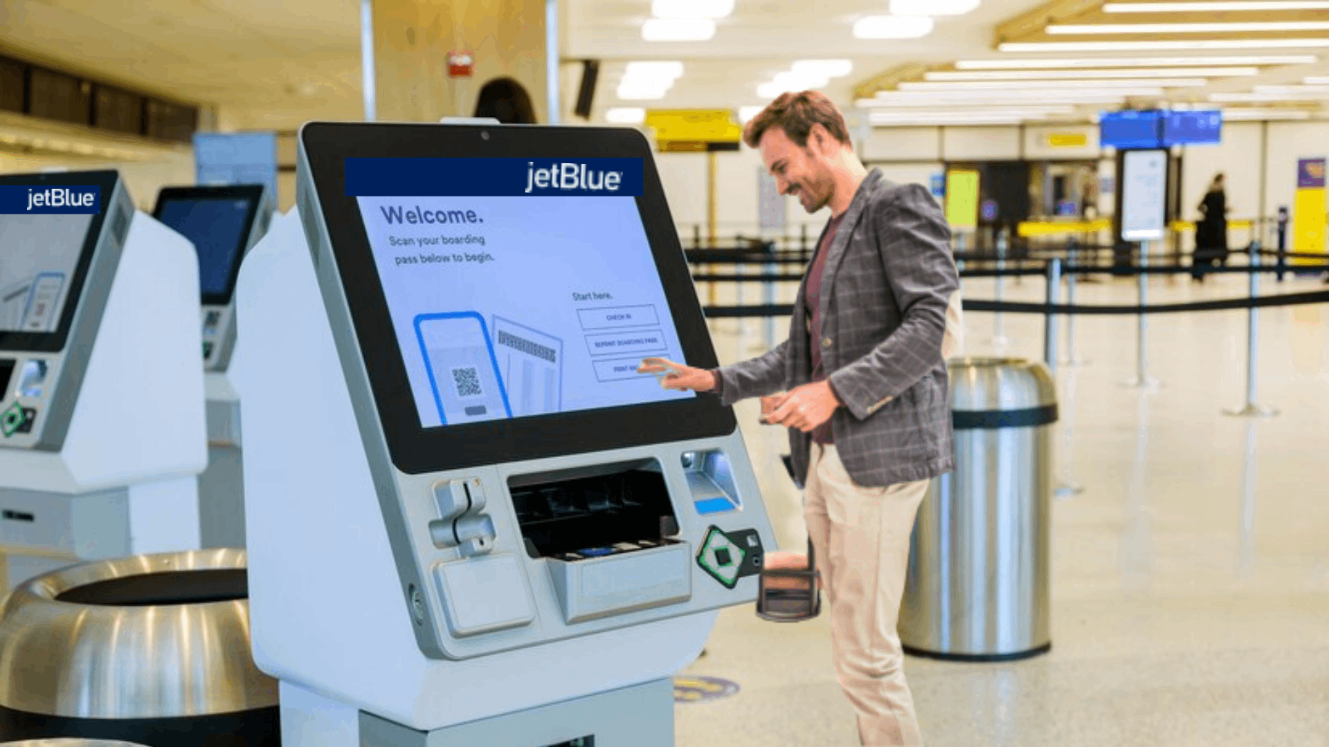 Self-service kiosk check-in