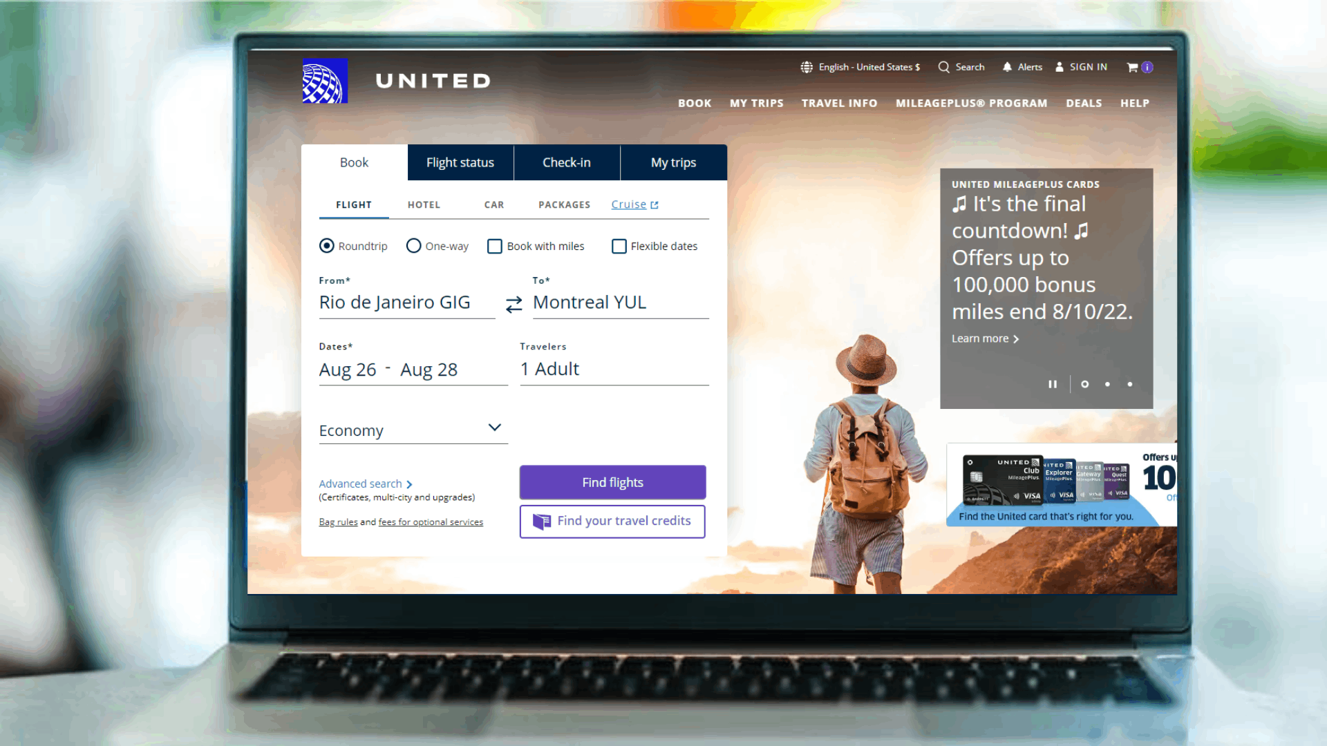 United Airlines Flight Online
