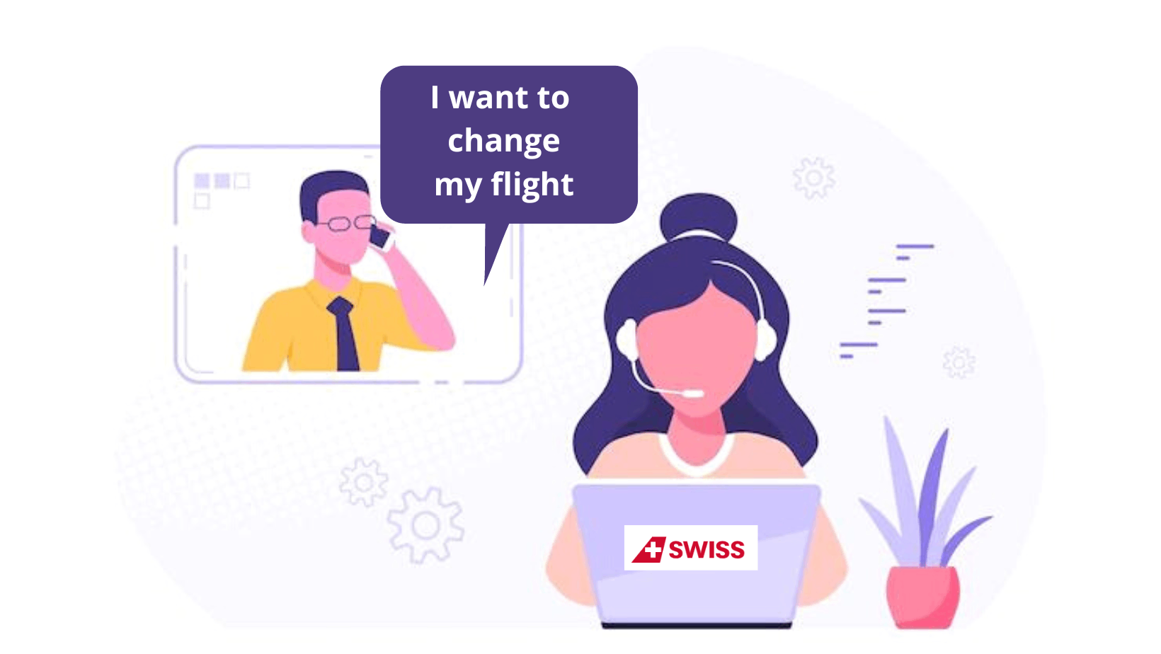 change swiss flight offline