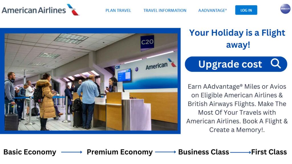 american airlines flight upgrade cost
