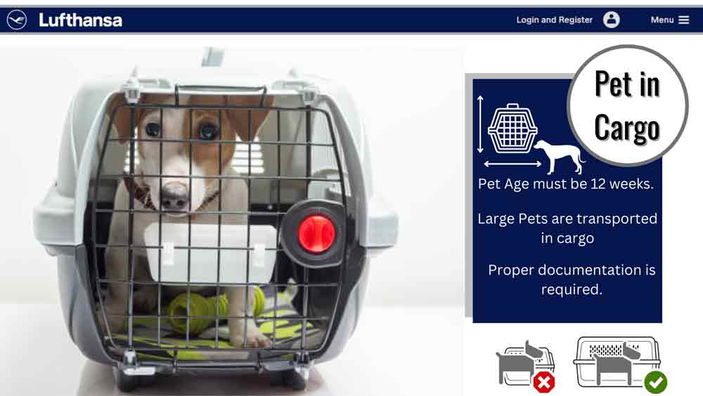 Lufthansa pet reservation hotsell